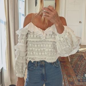 Brand New condition off the shoulder Alexis Blouse Size small